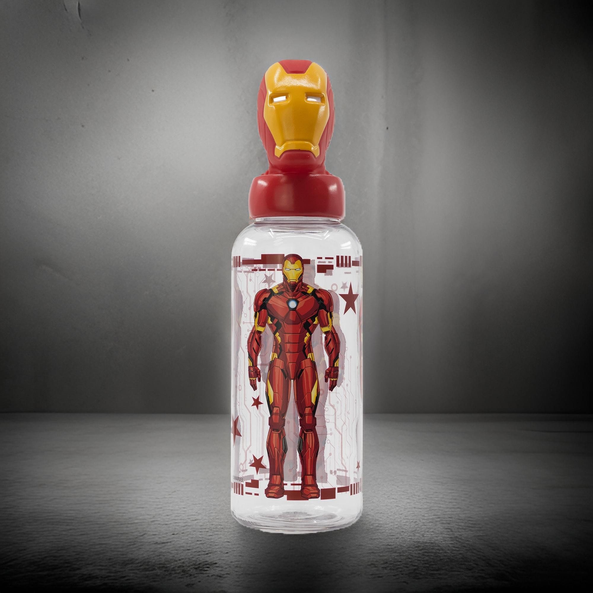 MARVEL Trinkflasche Marvel Avengers Iron Man 3D Kopf Wasserflasche Flasche 560 ml