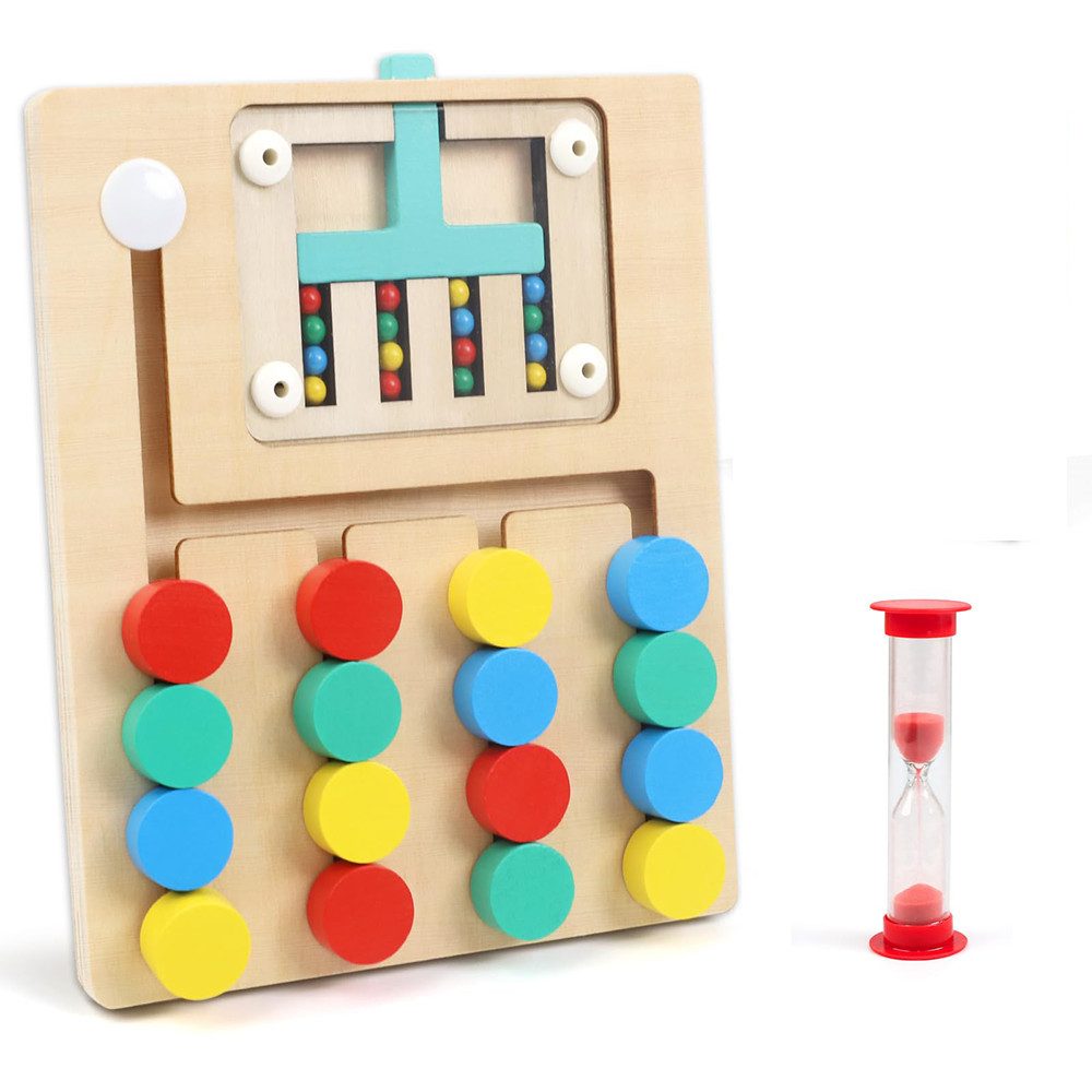 CLTYQ Lernspielzeug Montessori-Kategorisierungsspiel, Bunte Perlenholz-Puzz günstig online kaufen