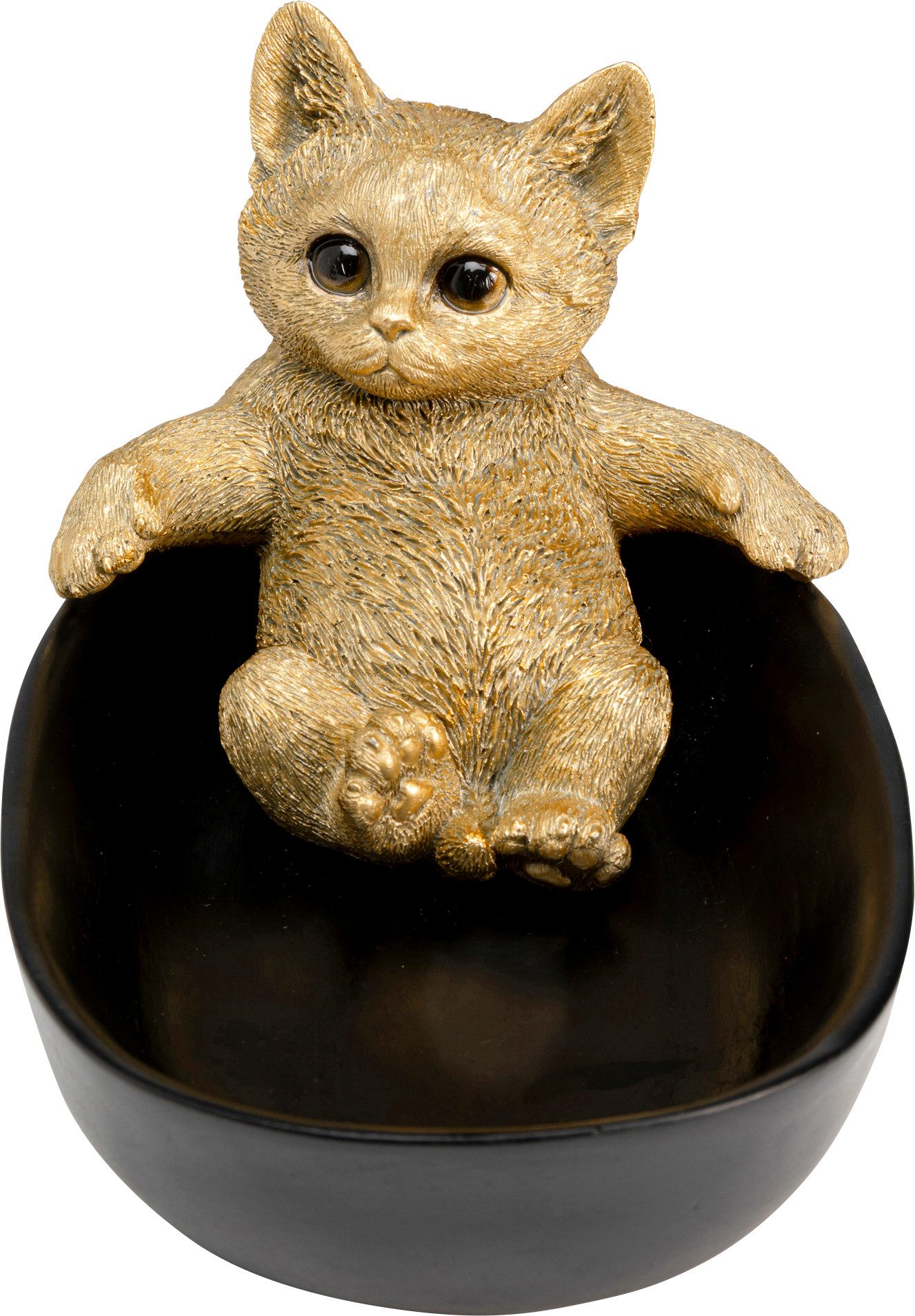 Kare Design Schale Bathing Cat 20cm, Polyresin (Kunststein), aus Polyresin