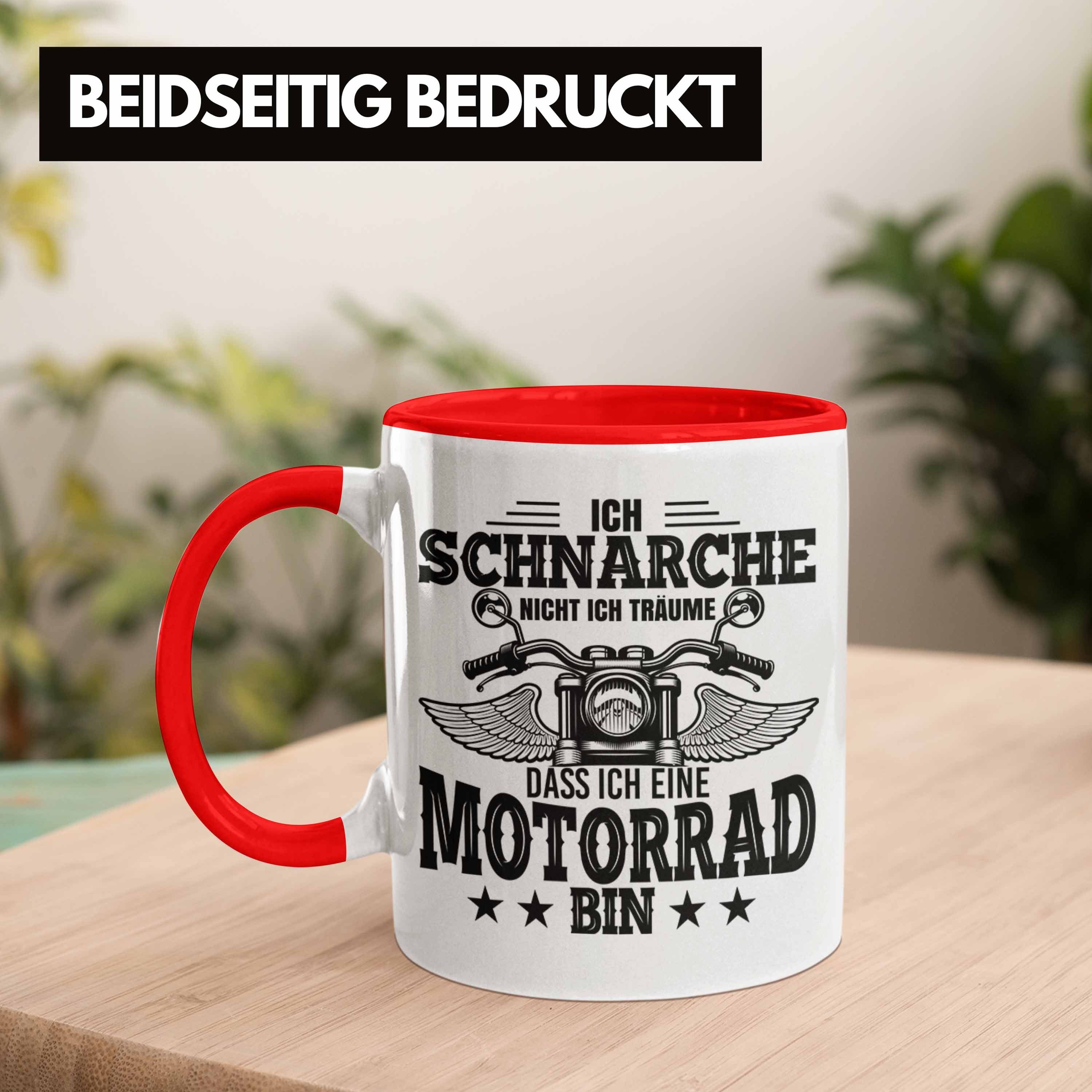 - Tasse Ich Geschenk Rot Tasse Trendation Motorrad-Fahrer Schnarche Trendation Nicht Spruch