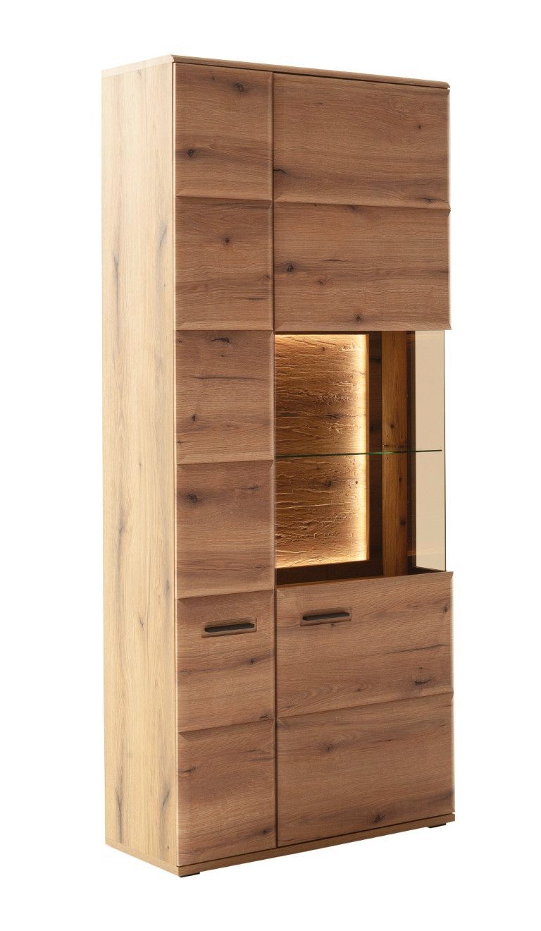 Furnhaus Vitrine Kombi-Vitrine Naxos, Eiche Evoke, ohne Beleuchtung – Bild 3 von 5