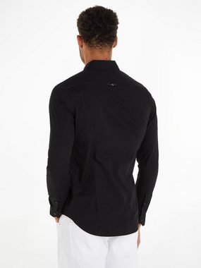 Calvin Klein Jeans Langarmhemd SLIM STRETCH SHIRT mit Logomarkenlabel