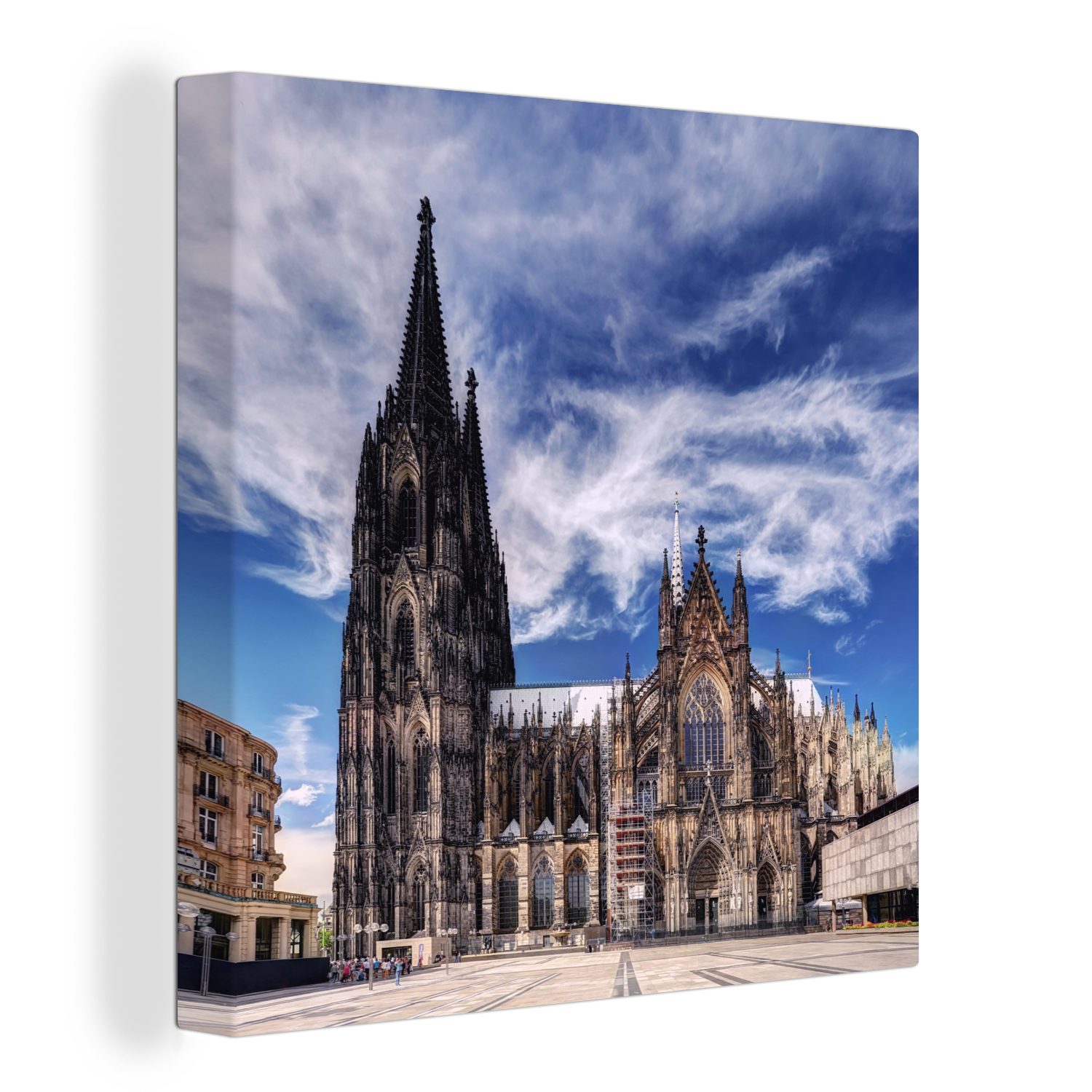 OneMillionCanvasses® Leinwandbild Wohnzimmer Kölner Dom Deutschland, in Schlafzimmer Leinwand Bilder für St), (1