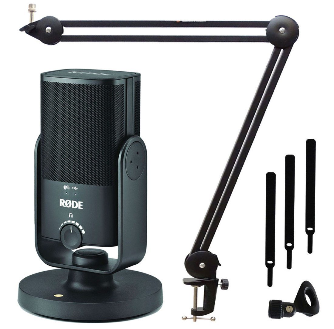 Pronomic USB-M 910 Podcast Bundle avec bras de microphone