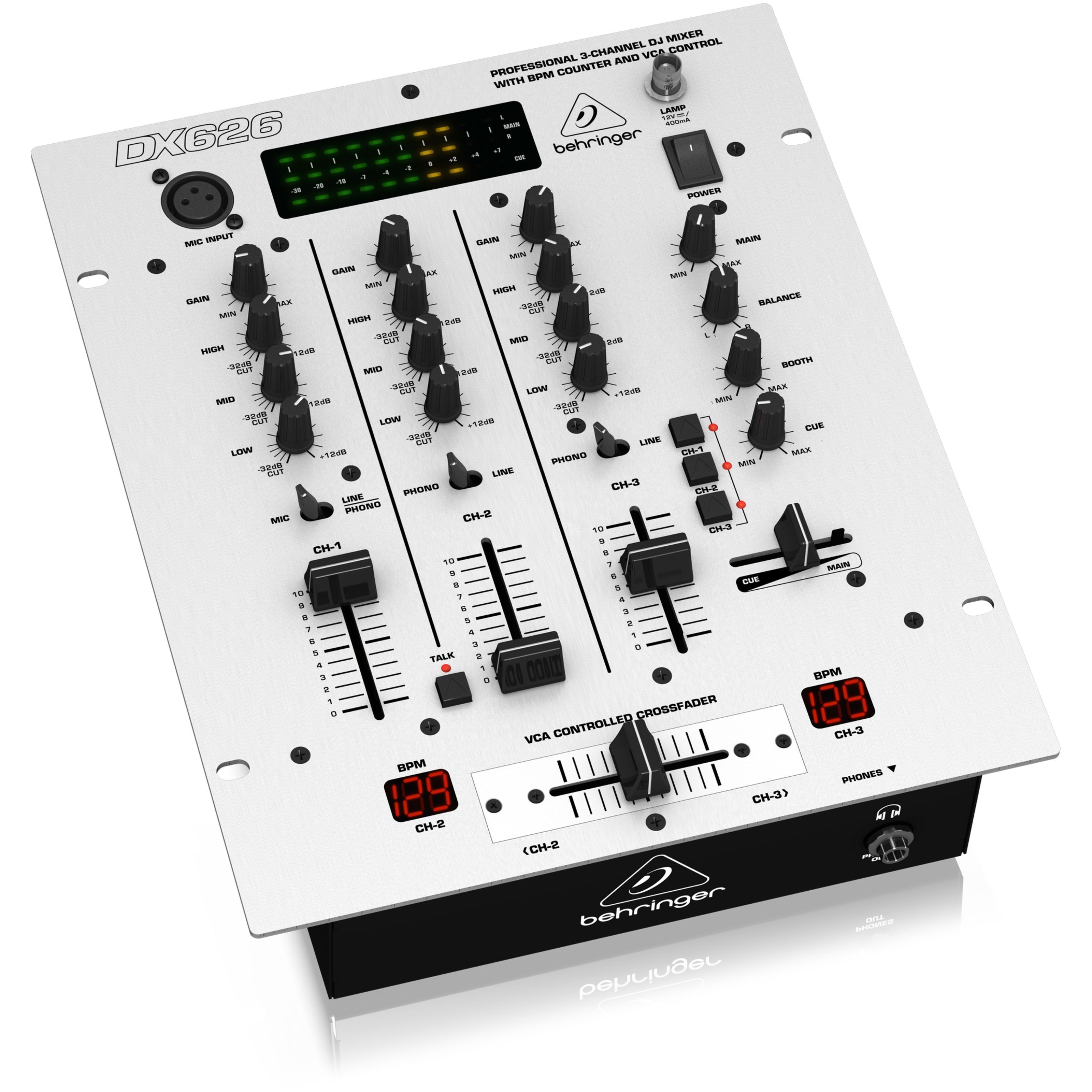 Behringer Mischpult, (DX626 Pro, DJ-Mixer, 3 Kanal DJ-Mixer), DX626 Pro - DJ Mixer
