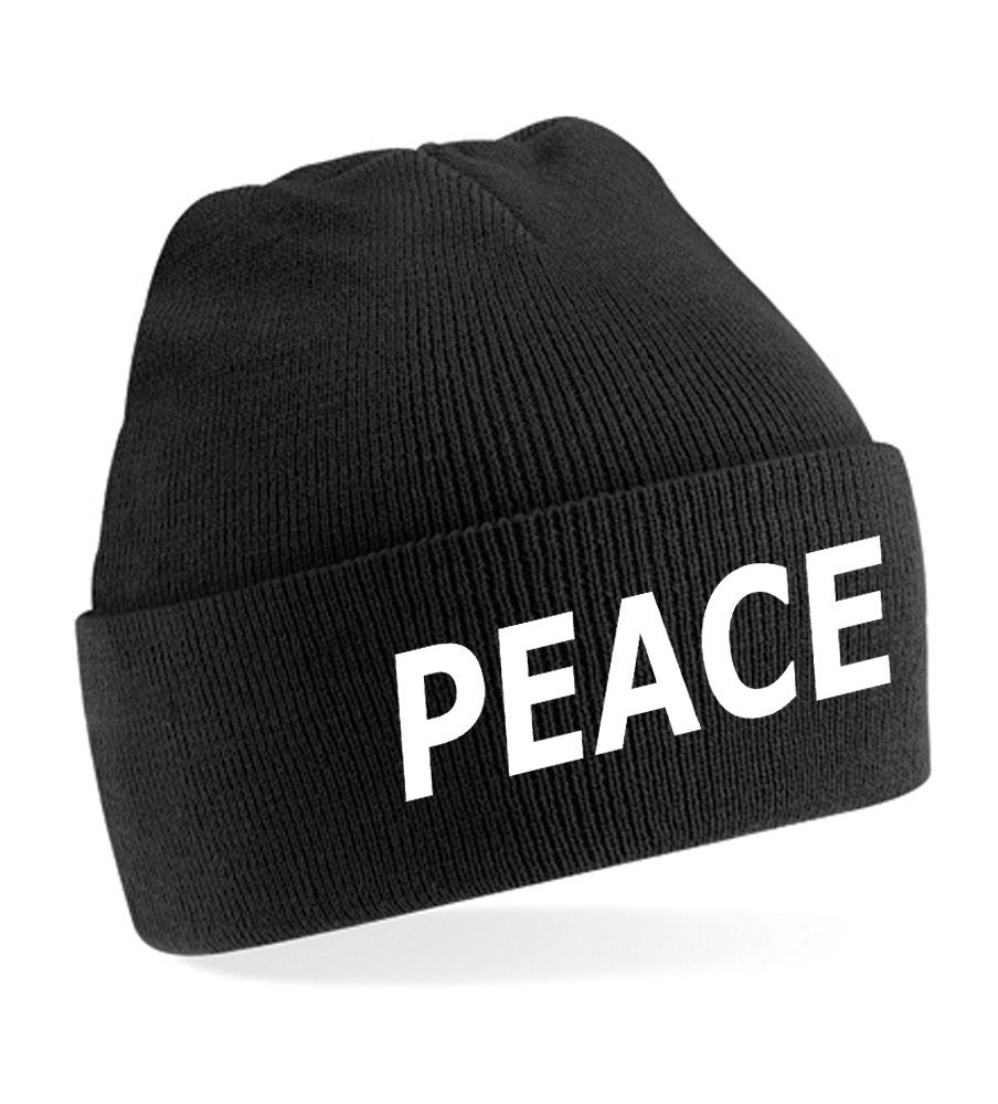 Blondie & Brownie Beanie Unisex Erwachsenen Mütze Peace Nato Frieden