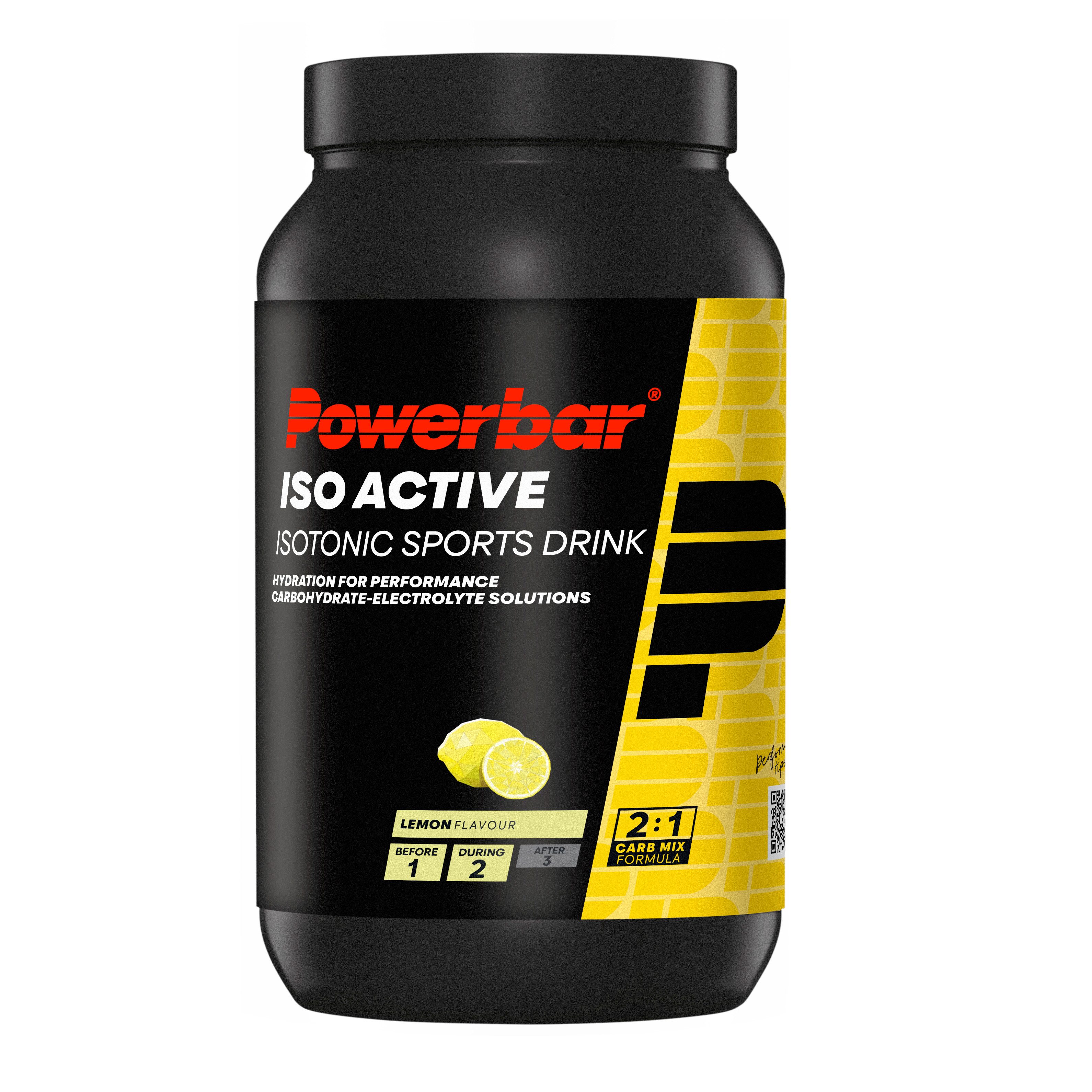 PowerBar Isoactive Lemon 1320g - Isotonisches Sportgetränk 5 Elektrolyte Pulver Pulver, 1 er Dose à 1 St., 1320 g, Kohlenhydratverhältnis von 2:1 der Glukose- und Fruktosequellen