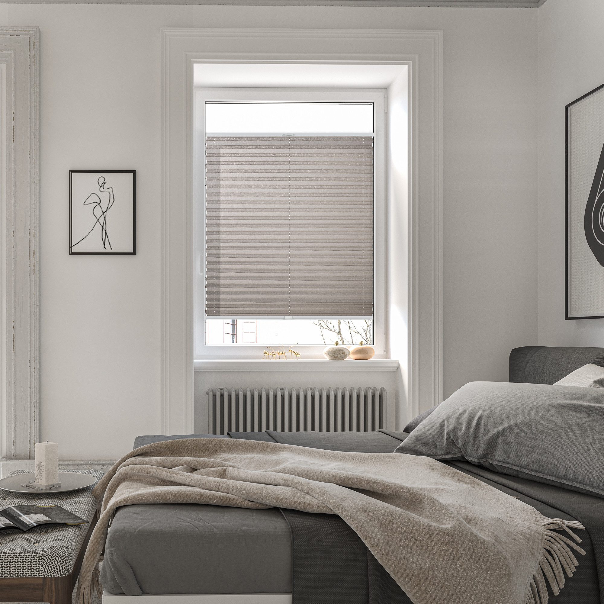 Roomy Plissee Plissee, blickdicht, verspannt, Klebbar günstig online kaufen