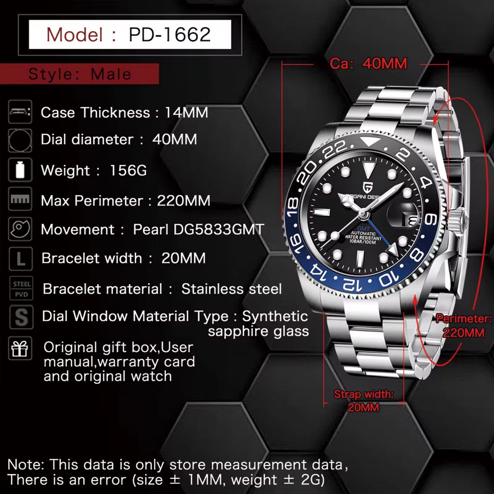 Pagani Design Automatikuhr Herren Uhr Edelstahl günstig online kaufen