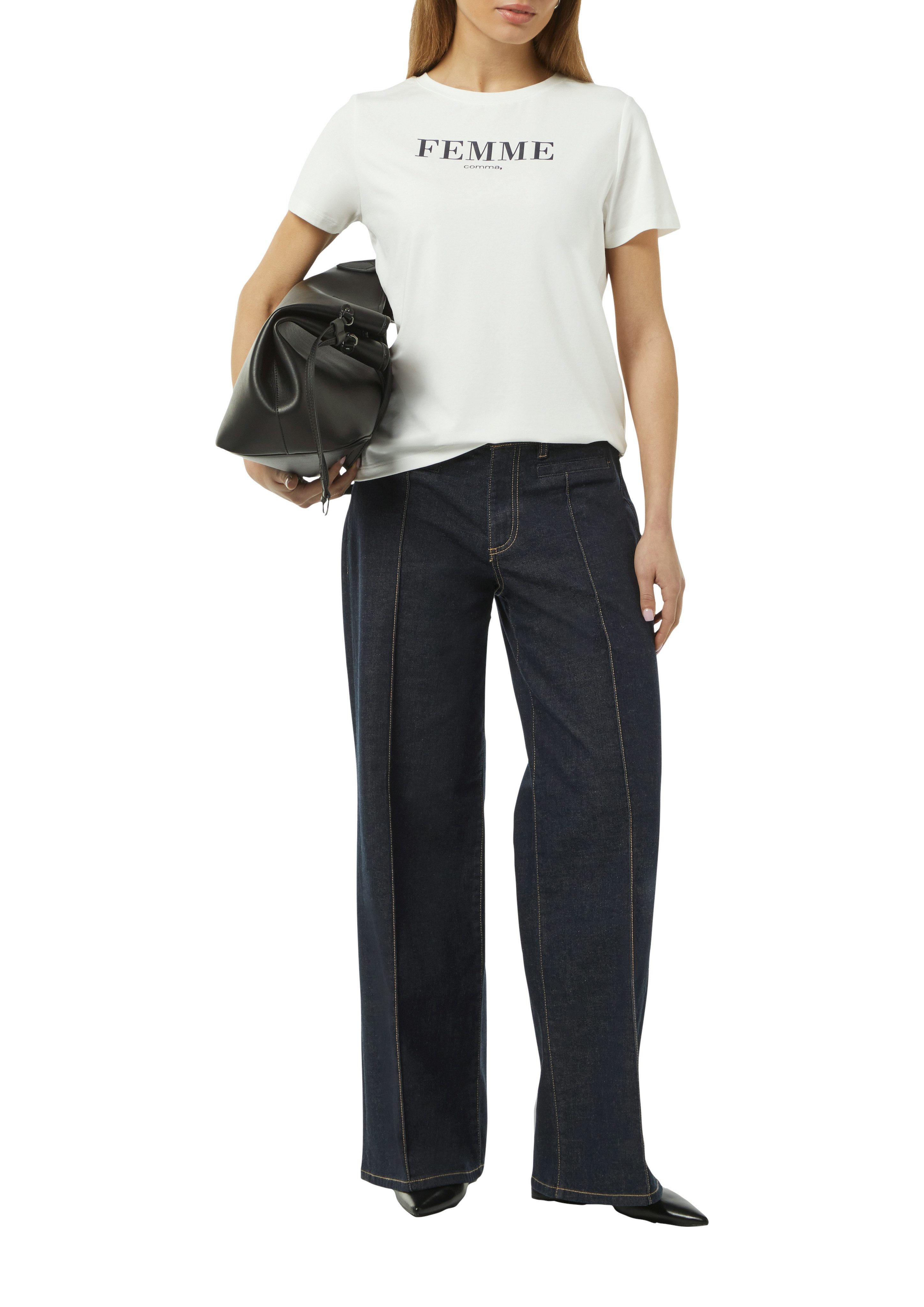 comma T-Shirt mit Statement-Print günstig online kaufen