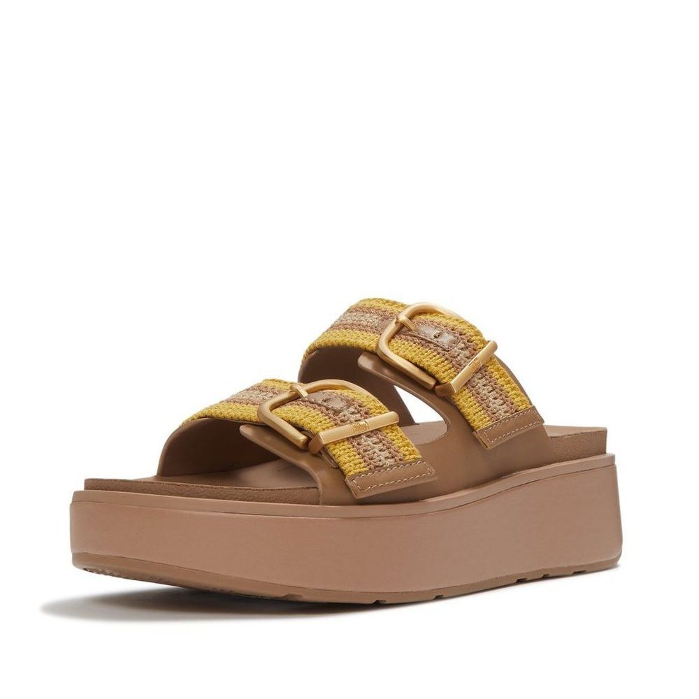 Fitflop Gen-FF Max Buckle Stripe-Webbing Two-Bar Slides Sandale