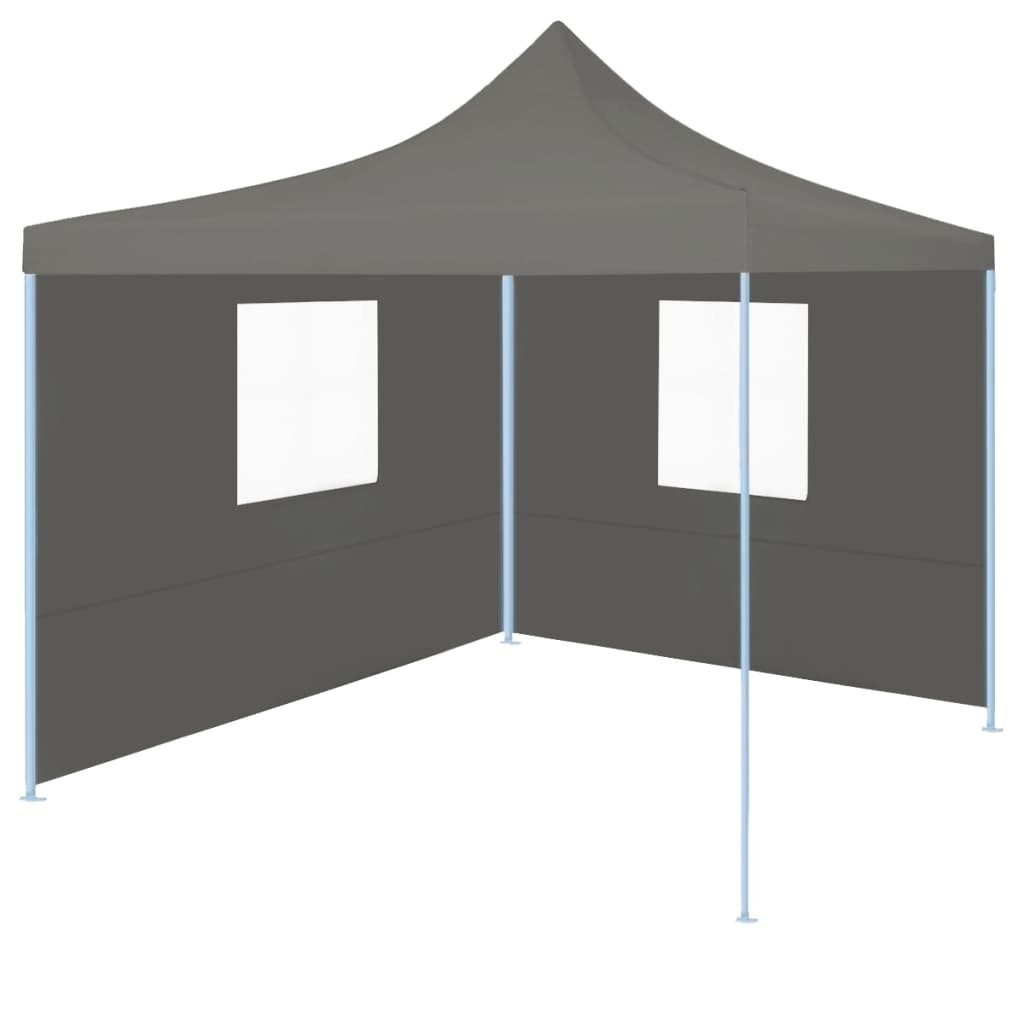 vidaXL Partyzelt Faltzelt Partyzelt Pop-Up mit 2 Seitenwänden 3 x 3 m Anthrazit, Partyzelt 2 Seitenwänden 3x3 m Faltzelt Pavillon Gartenzelt Bierzelt