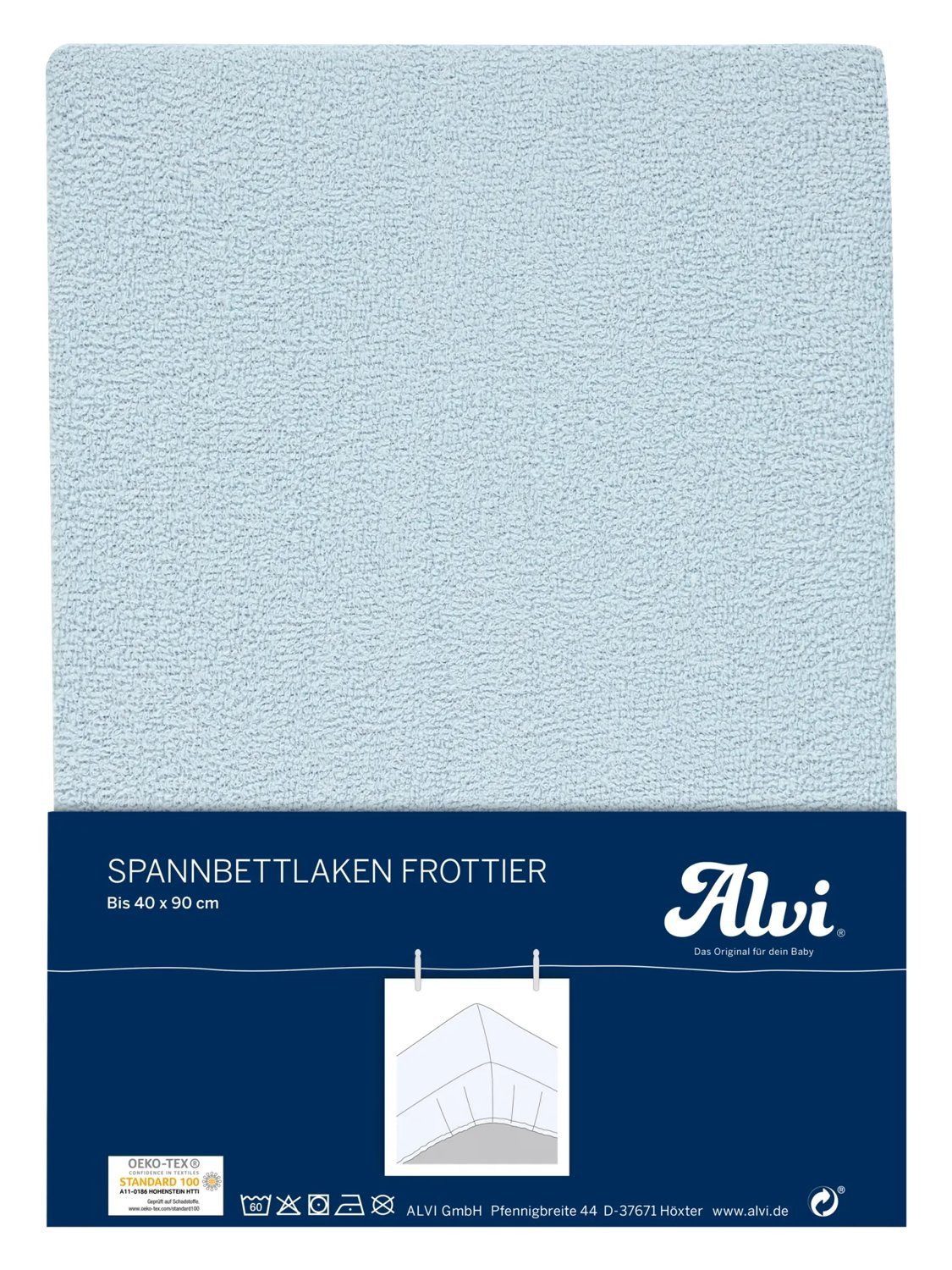 Alvi® Spannbettlaken Spannlaken Frottier, Frottier, Gummizug: rundum, (1 Stück), faltenfrei durch Gummizug