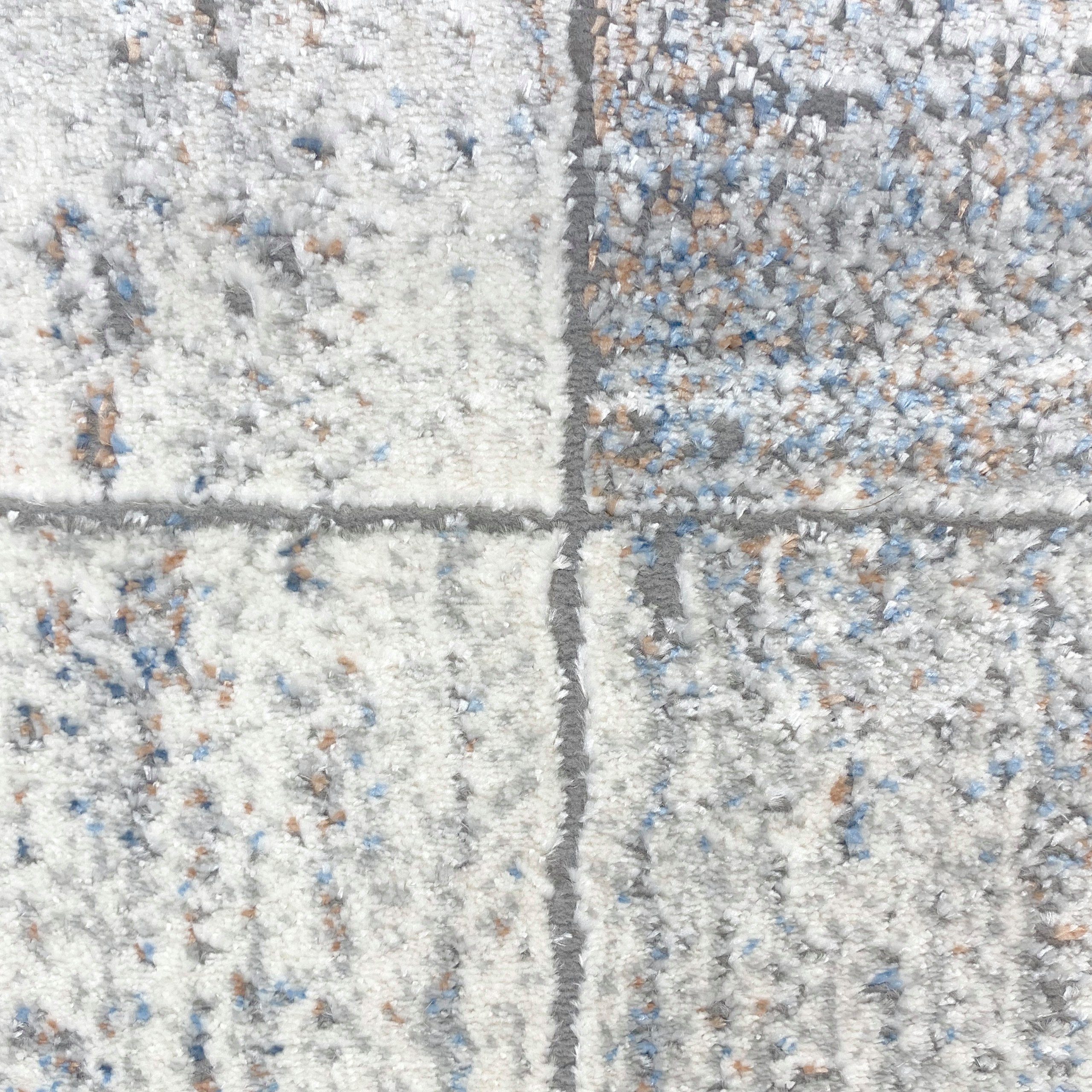 Carpetia Teppich Wohnzimmer Teppich – quadratisches Muster – in grau, rechteckig, Höhe: 12 mm – Bild 4 von 5
