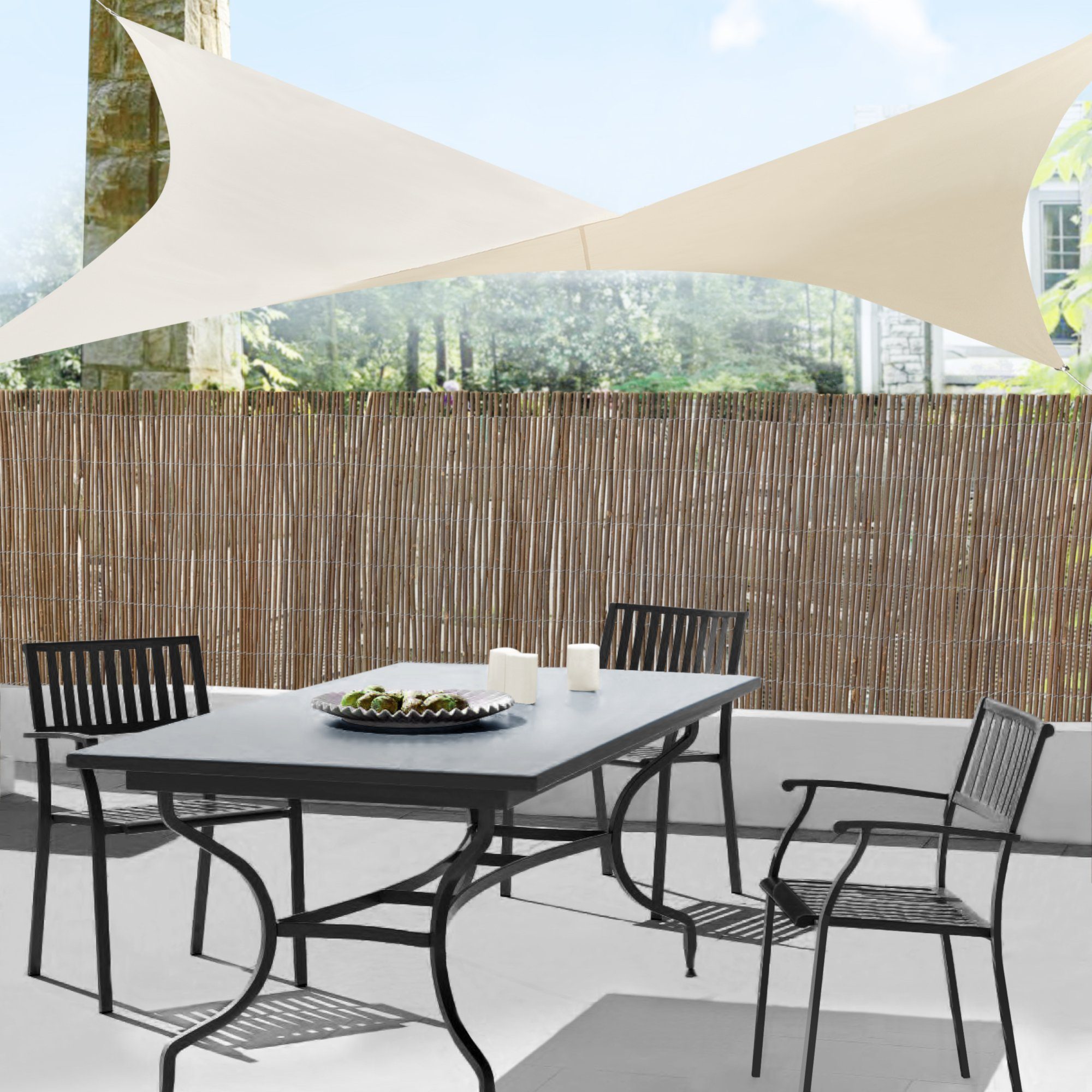en.casa Sonnensegel, »Lerma« Sonnenschutz 200x200cm Sandfarben günstig online kaufen