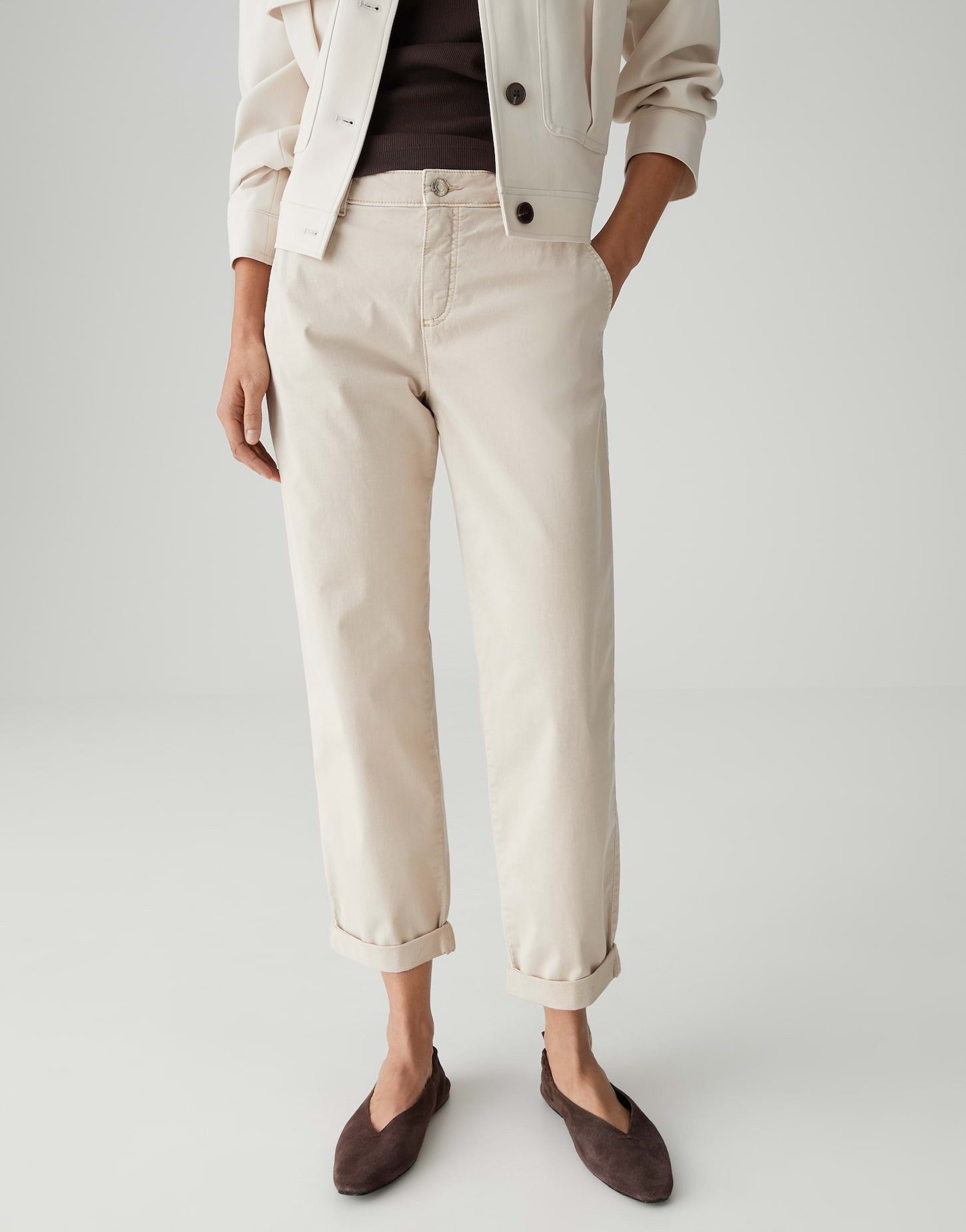 Chinohose LISANA BASE Chino Relaxed aus BCI Cotton Mix