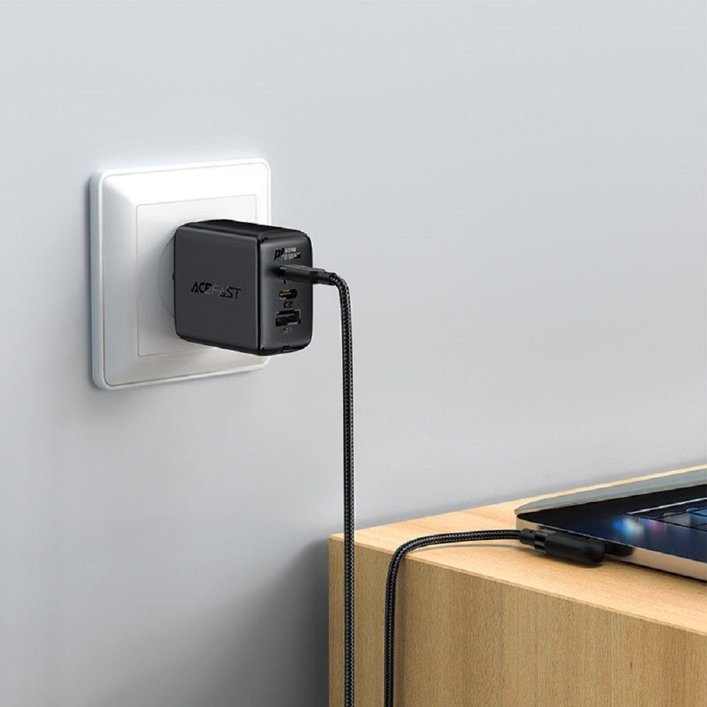 Acefast 100W 5A PD Schnell-Ladekabel abgewinkelt USB Typ C auf Typ-C 2 Meter Smartphone-Ladegerät