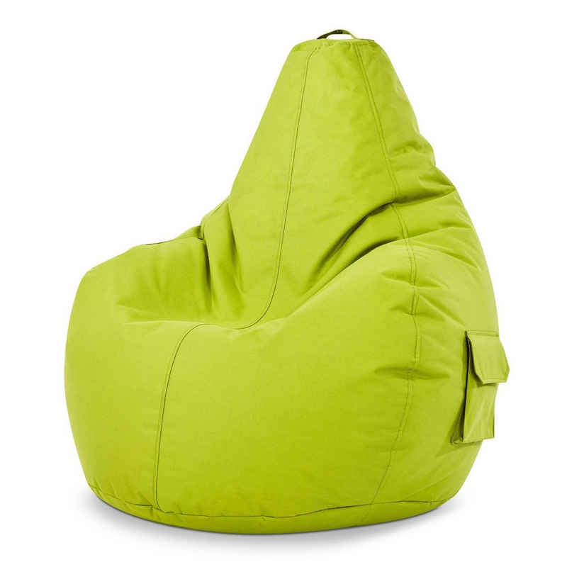 Green Bean Sitzsack »Cozy«, Sitzsack mit Rückenlehne 80x70x90cm - Gaming Chair mit 230L Füllung Kuschelig Weich Waschbar - Bean Bag Bodenkissen Lounge Sitzhocker Relax-Sessel Gamer Gamingstuhl