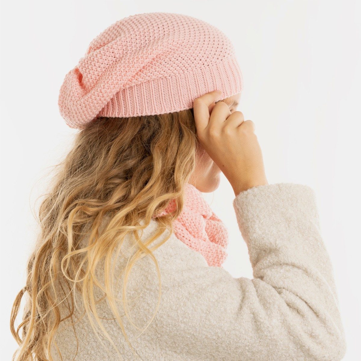 Knit Factory Strickmütze Coco Mütze Blossom Pink One Size (Set, 1-St., Spar-Set) mütze damen jungen herren set winter herbst beanie Strick sale warm