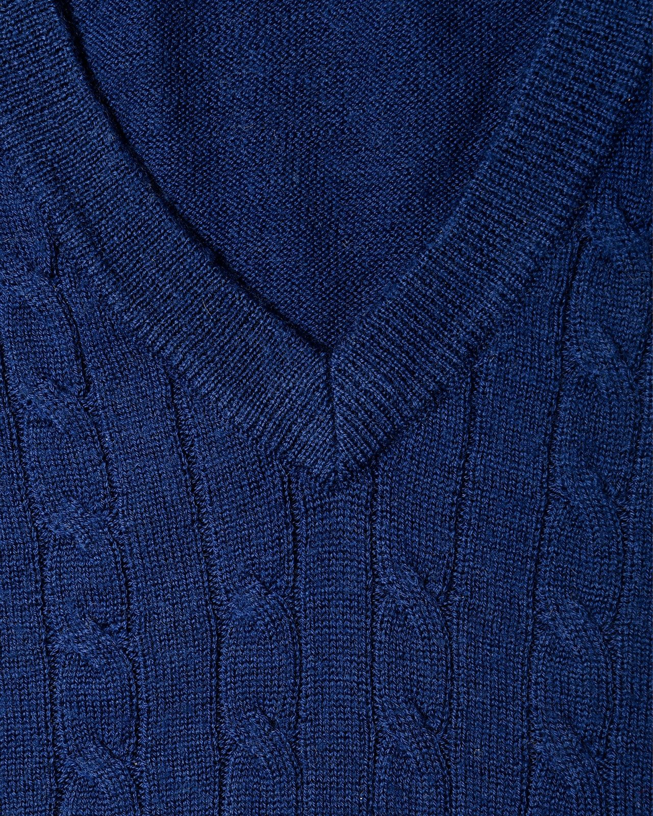 MayTree Pullunder Damenpullunder V-Kragen nachtblau L (Stück, 1-tlg) 100% Merino