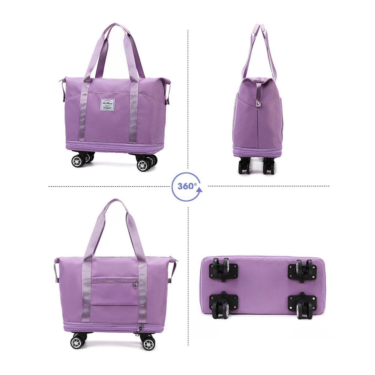 Coonoor Reisetasche Große Erweiterbare Reisetasche mit Rollen, faltbare Han günstig online kaufen