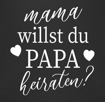 Shirtracer Lätzchen Mama willst du Papa heiraten - Wollen wir Papa heiraten Baby Daddy hei, Hochzeit - Baby