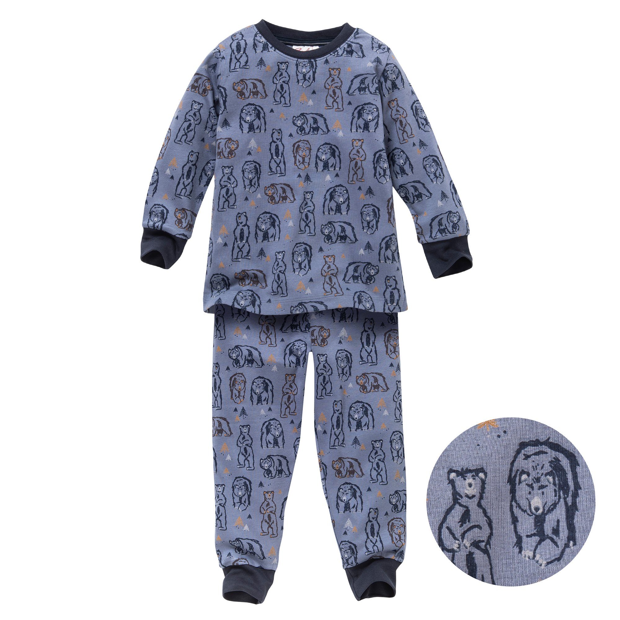 People Wear Organic Pyjama für Jungen, Schlafanzug bio Baumwolle
