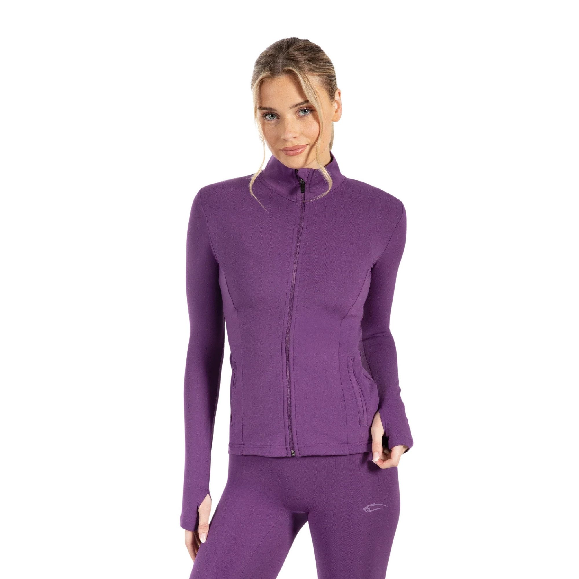 Smilodox Outdoorjacke Kenna, Sportjacke mit tailliertem Schnitt, Windbreaker Laufjacke Sport Oberteil Daumenlöcher Activewear Atmungsaktiv Freizeit Fitness