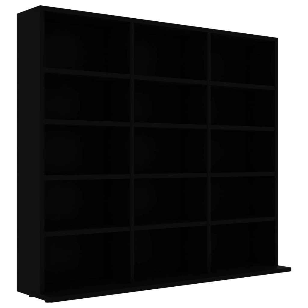 vidaXL CD-Regal CD-Regal Schwarz 102x23x89,5 Holzwerkstoff, 1-tlg. cm