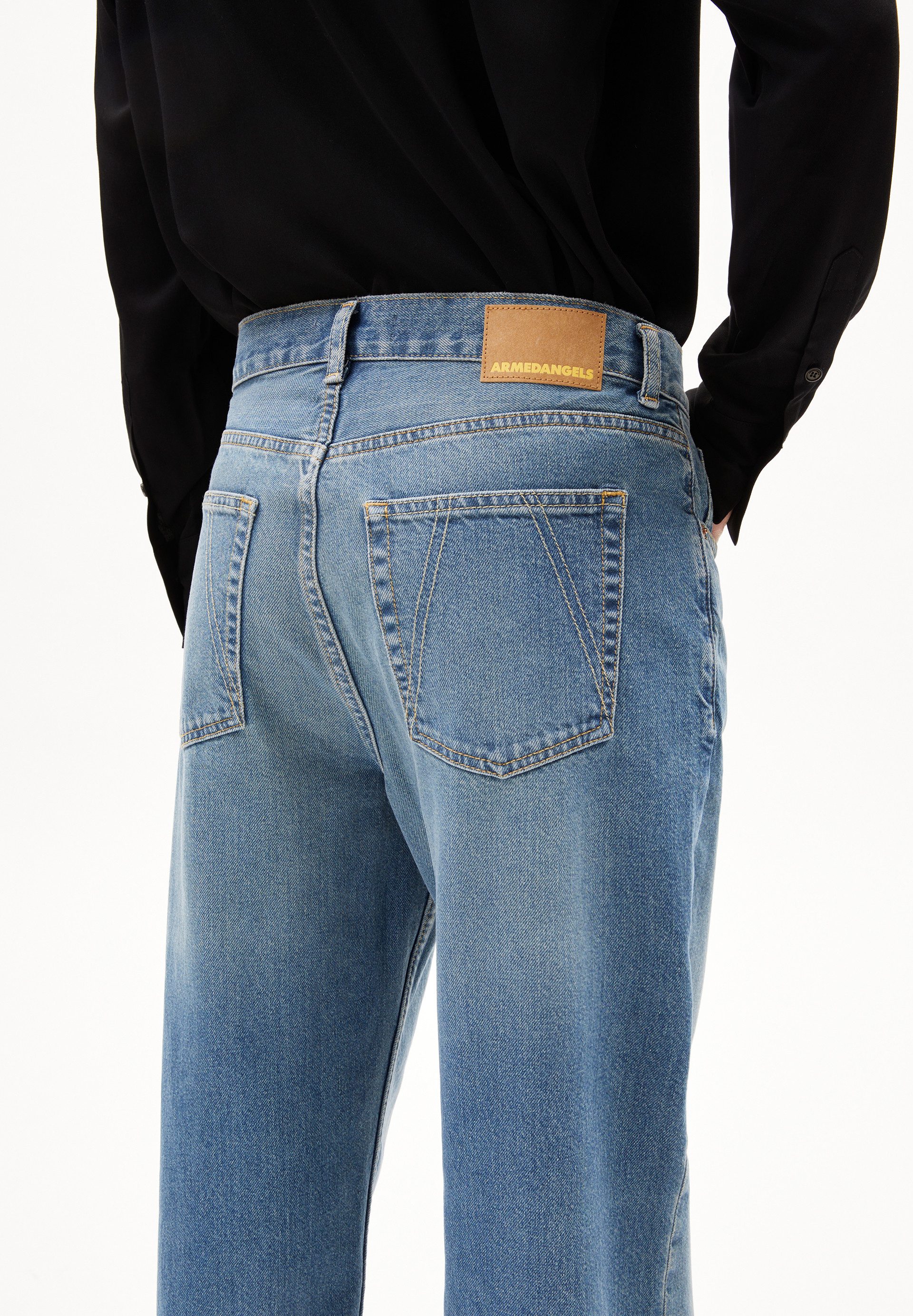Armedangels Boyfriend-Jeans HAAYI Baggy Jeans recycelte Baumwolle (Non-Stretch) Low waist