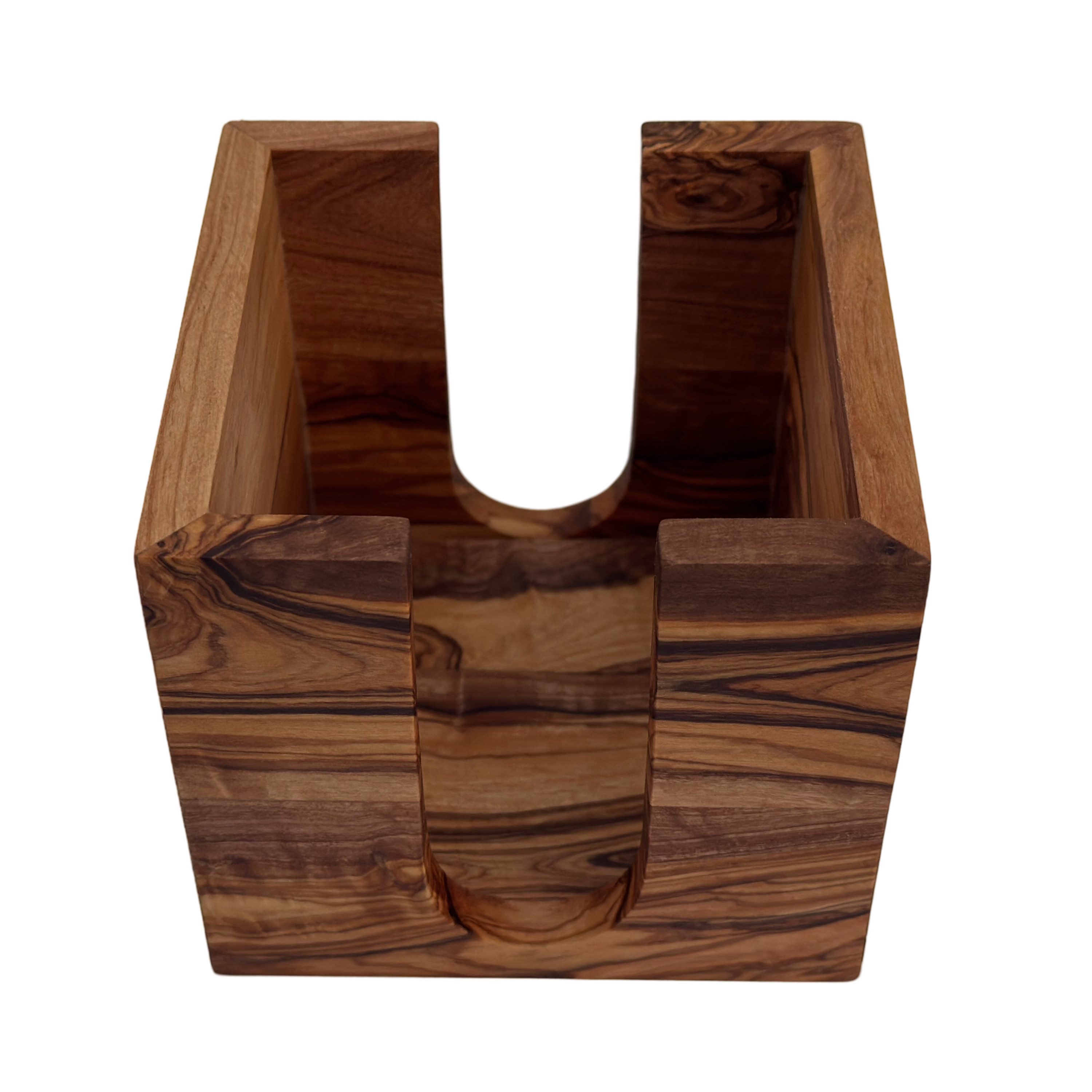 medina mood Zettelkasten Zettelbox "My Office" Notitzpapier Halter 11,2x11,2x10 cm, Olivenholz (1 St) – Bild 4 von 5