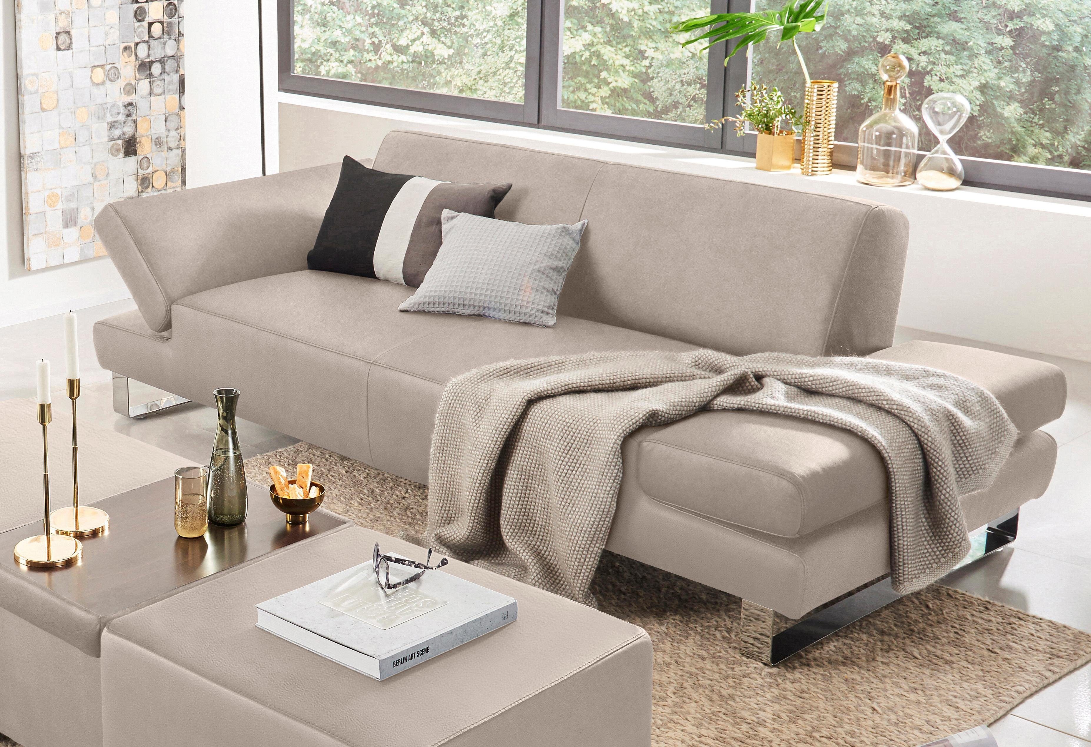 W.SCHILLIG 2-Sitzer taboo Designsofa mit hohem Sitzkomfort, Breite 202cm, Sitztiefe 59cm, mit Normaltiefe, inklusive Armlehnenverstellung