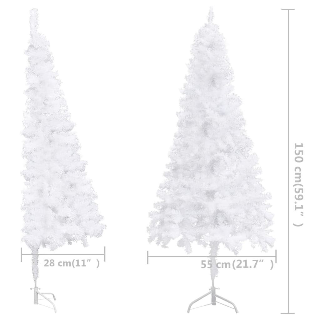 cm Künstlicher Eck-Weihnachtsbaum furnicato 150 Weiß Künstlicher Weihnachtsbaum PVC