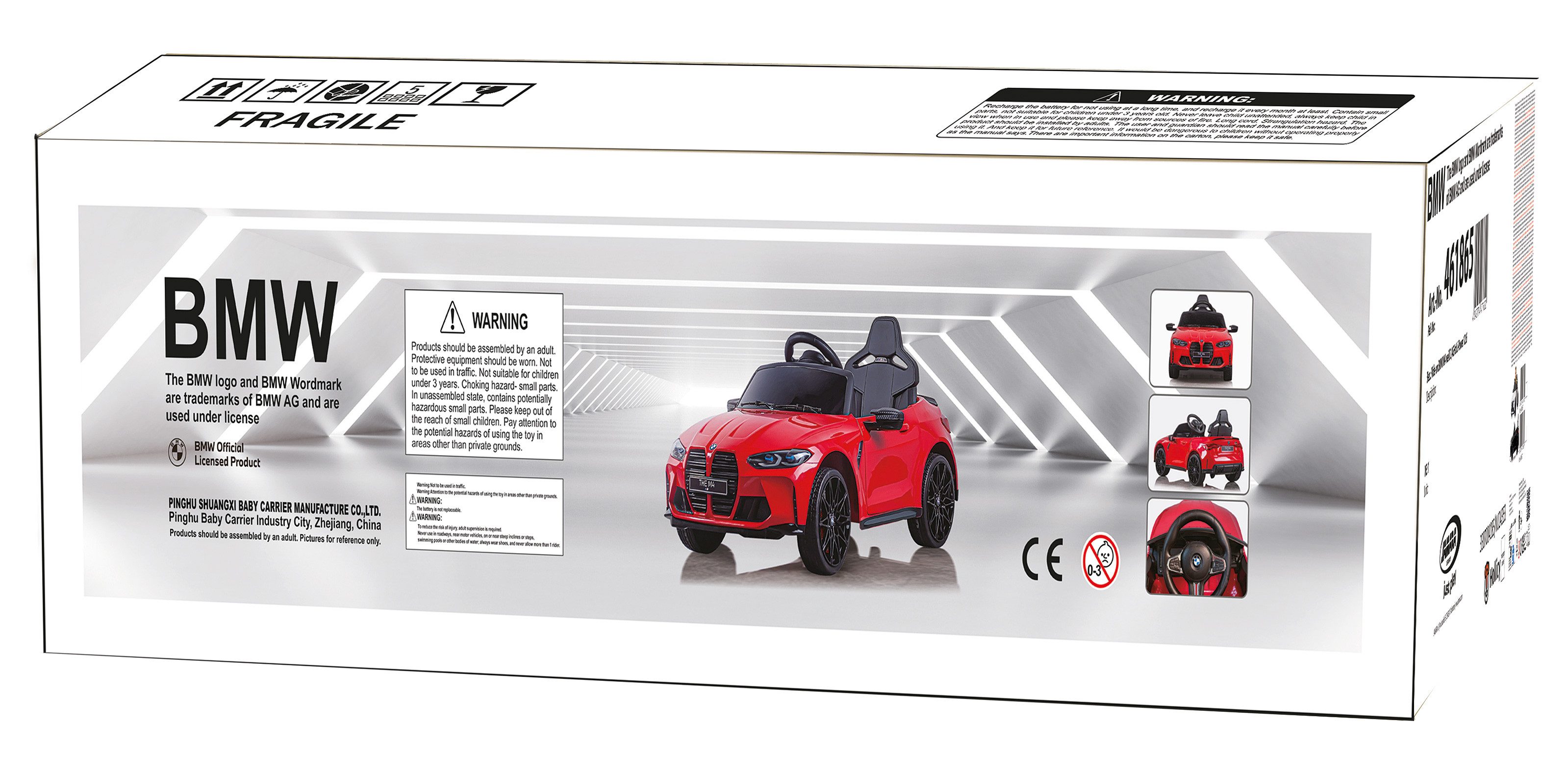 Jamara Elektro-Kinderauto Ride-on BMW M4 schwarz, 2,4GHz, Li-Power 12.6, Belastbarkeit 30 kg, mit Licht und Sound