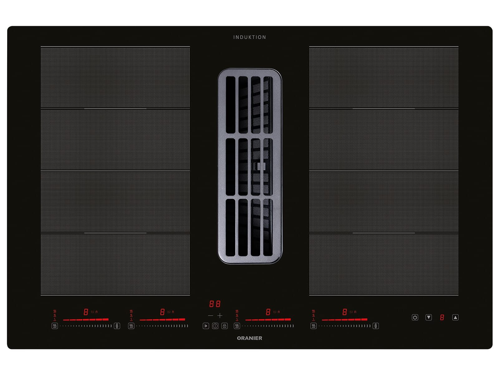Oranier Kochfeld mit Dunstabzug KFA690, Timer, TouchControl-Bedienung