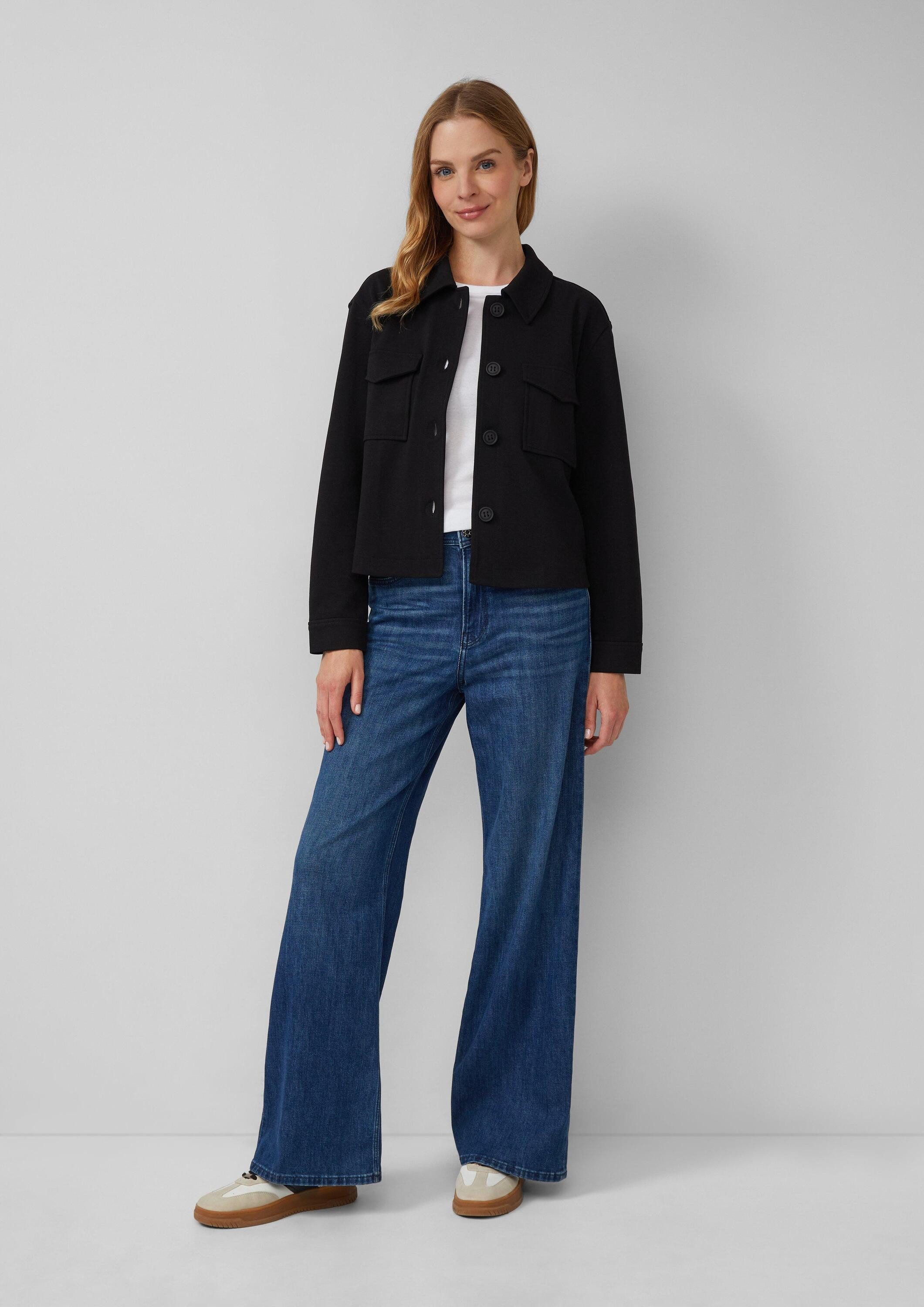 s.Oliver Funktionsjacke Indoor-Jacke Strukturierte Jacke aus Interlock