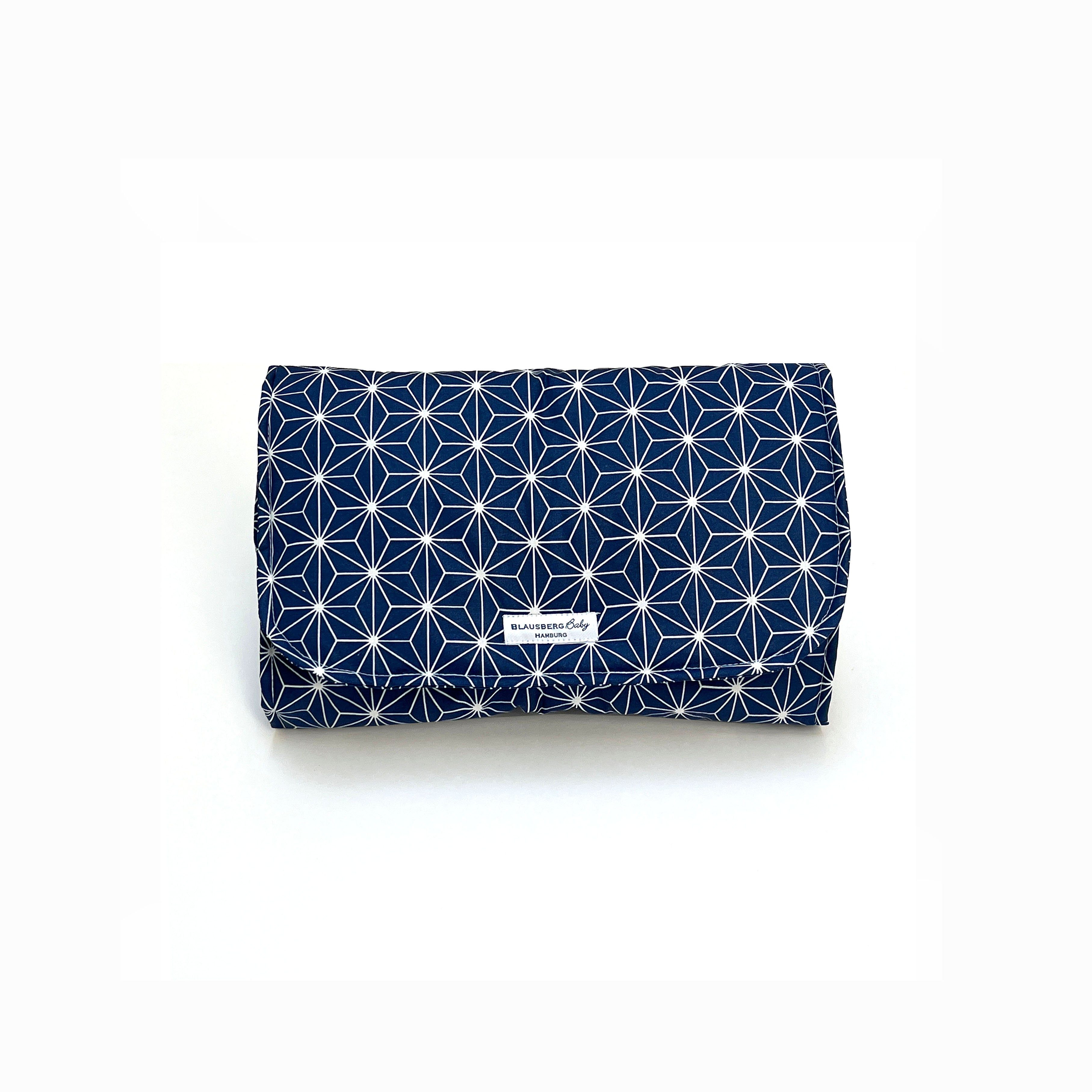 Blausberg Baby Wickeltasche Wickeltasche Windeltasche für unterwegs Happy Star ABWASCHBAR Happy Star Blueberry Blau