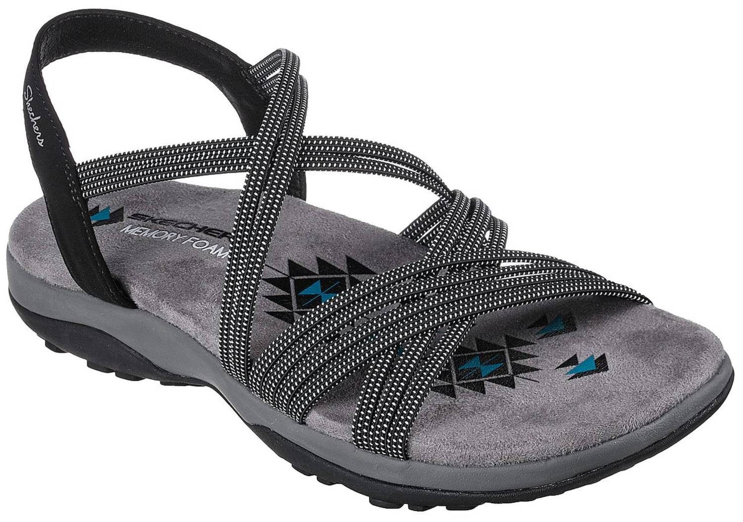 Skechers Reggae Slim Turn It Up Schwarz BLK Sandale