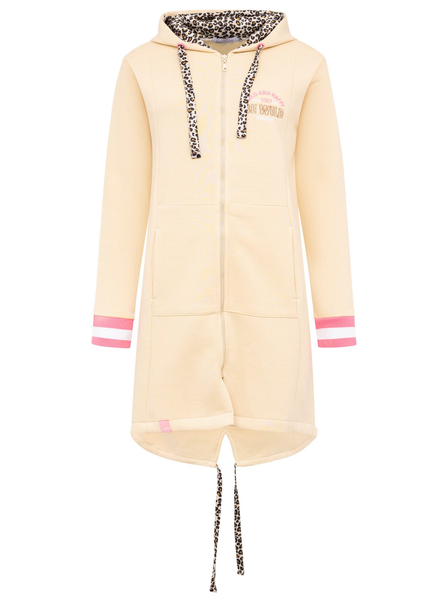 Zwillingsherz Kapuzensweatjacke Hoodiemantel "Wild and Happy" günstig online kaufen