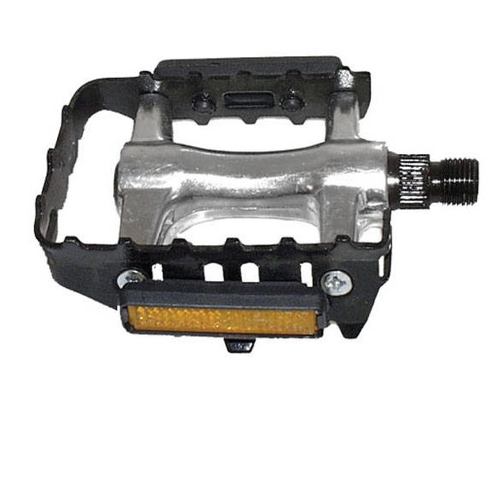 M-Wave Plattformpedale M-Wave Pedal Steady A 9/16 Zoll mit Reflektor Alukörper