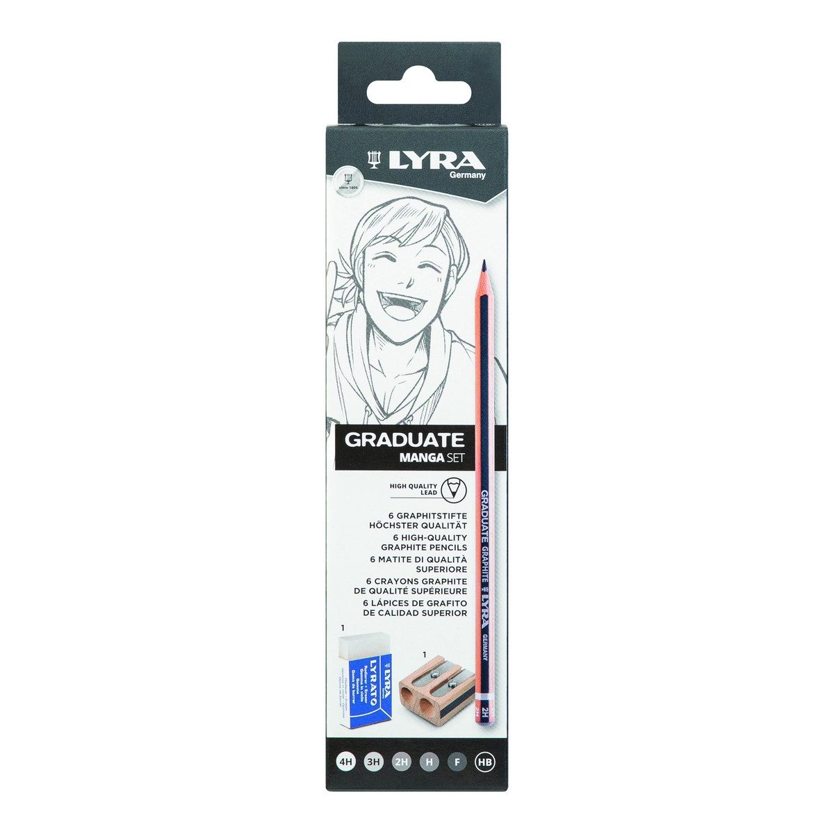 LYRA Bleistift LYRA Graphitset Graduate Manga 8 Teile