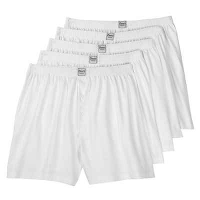 Dave's Boxershorts Übergrößen Boxershorts weiß 5er-Pack Dave's (Packung, 5-St., 5er-Pack)