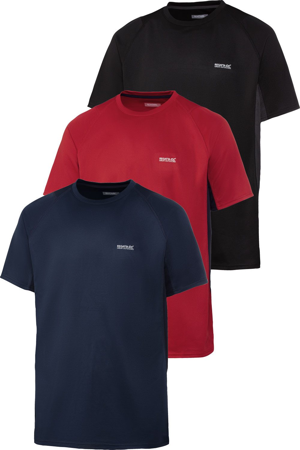 Regatta Funktionsshirt (Set, 3er-Pack) aus elastischem, bewegungsfreundlichem Material