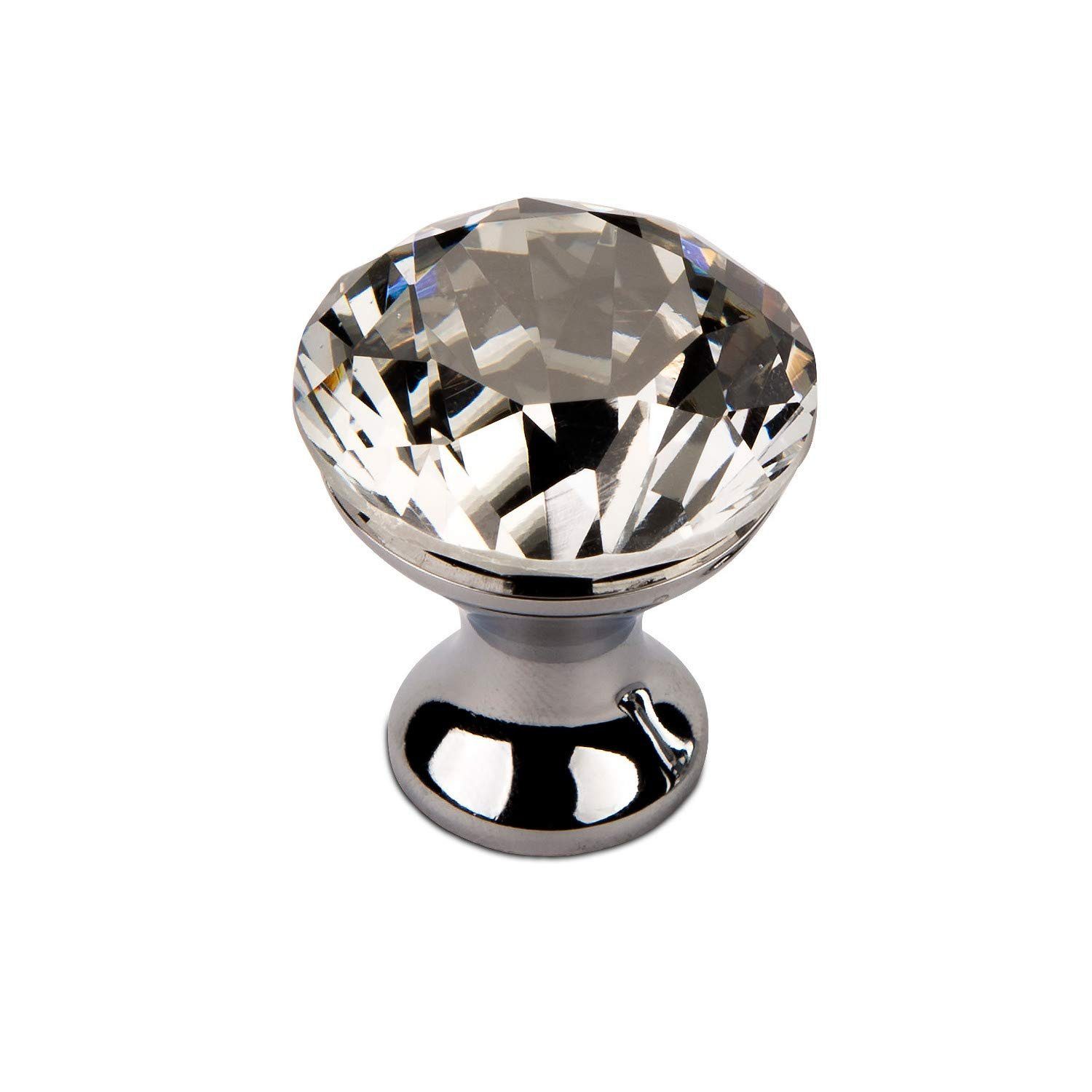 Möbelknopf Crystal-Line Chrom / Kristallglas