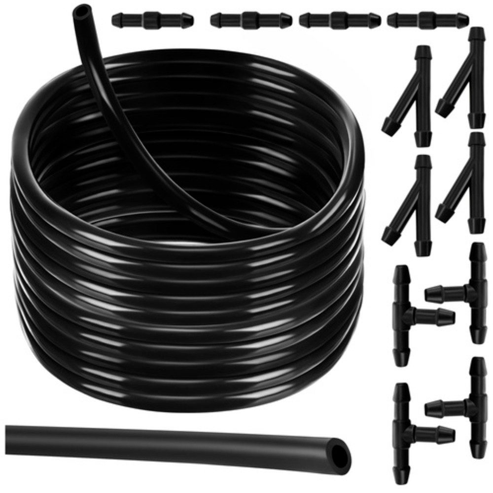 XTROBB Bewässerungsschlauch Blumenbewässerung, feste Verbindungen ohne jeglichen Aufwand, (Spar-Set, 1 St., flexibles Kabel), Der 2m Schlauch (4mm innen) passt ideal für 4/5 mm Anschlüsse