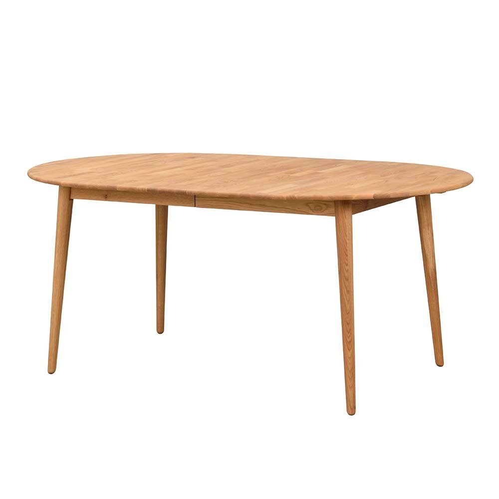 Rojan, Esstisch aus ausziehbar ovaler mit Tischplatte, Pharao24 Massivholz,