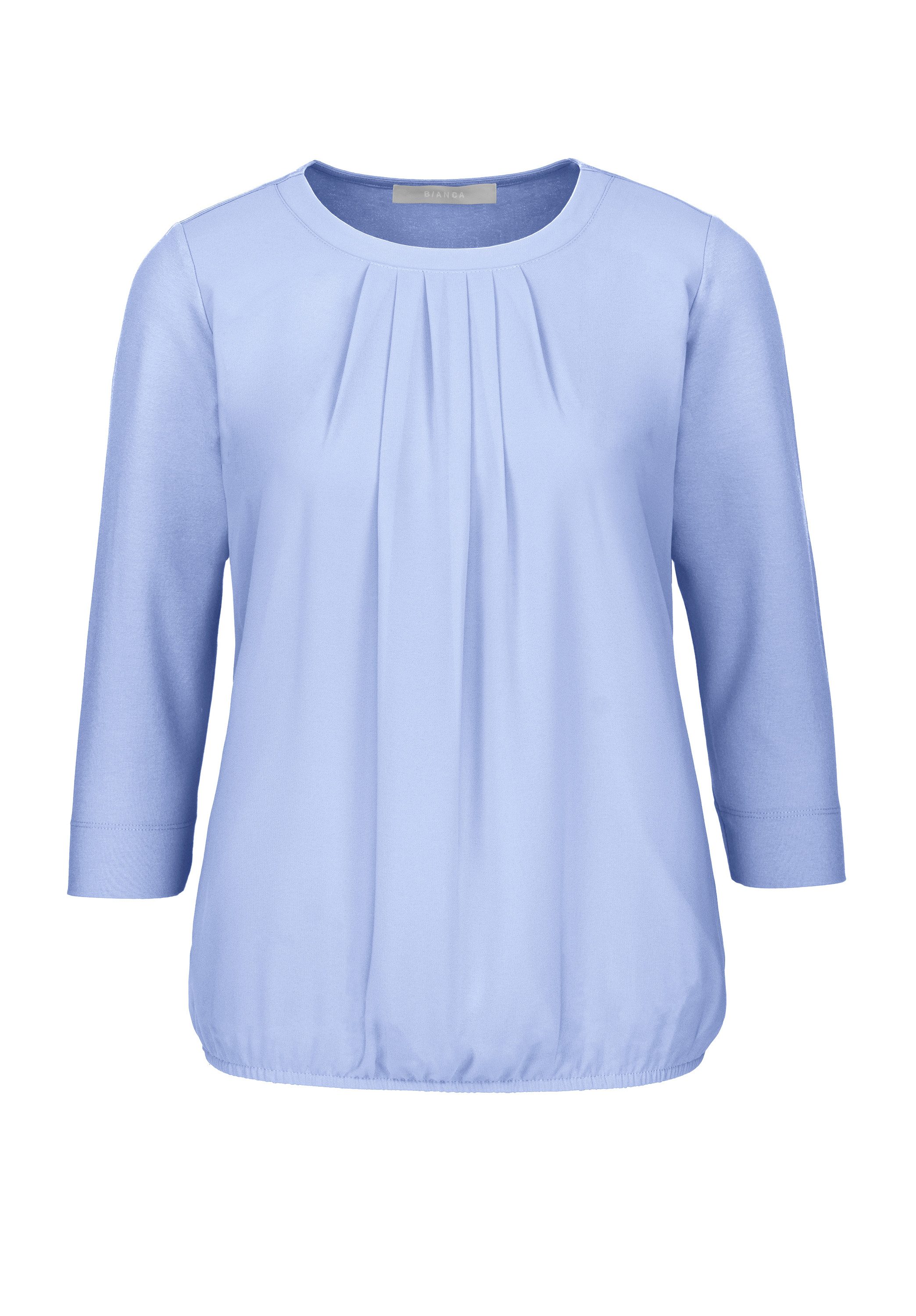 bianca Blusenshirt IRINA mit Fältchen am Rundhalsausschnitt günstig online kaufen