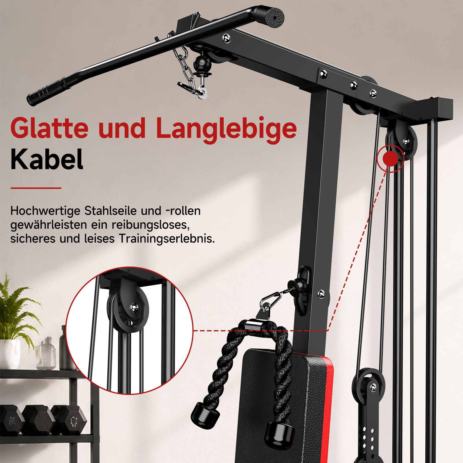 Gywowken Kraftstation 6-in-1 - insgesamt 50 kg, 10 Gewichtsblöcke, 10 Gewichtsblöcke (Set, Fitnessgeräte für Homegym Krafttraining bis 150 kg), Heimfitnessstati – Bild 3 von 5