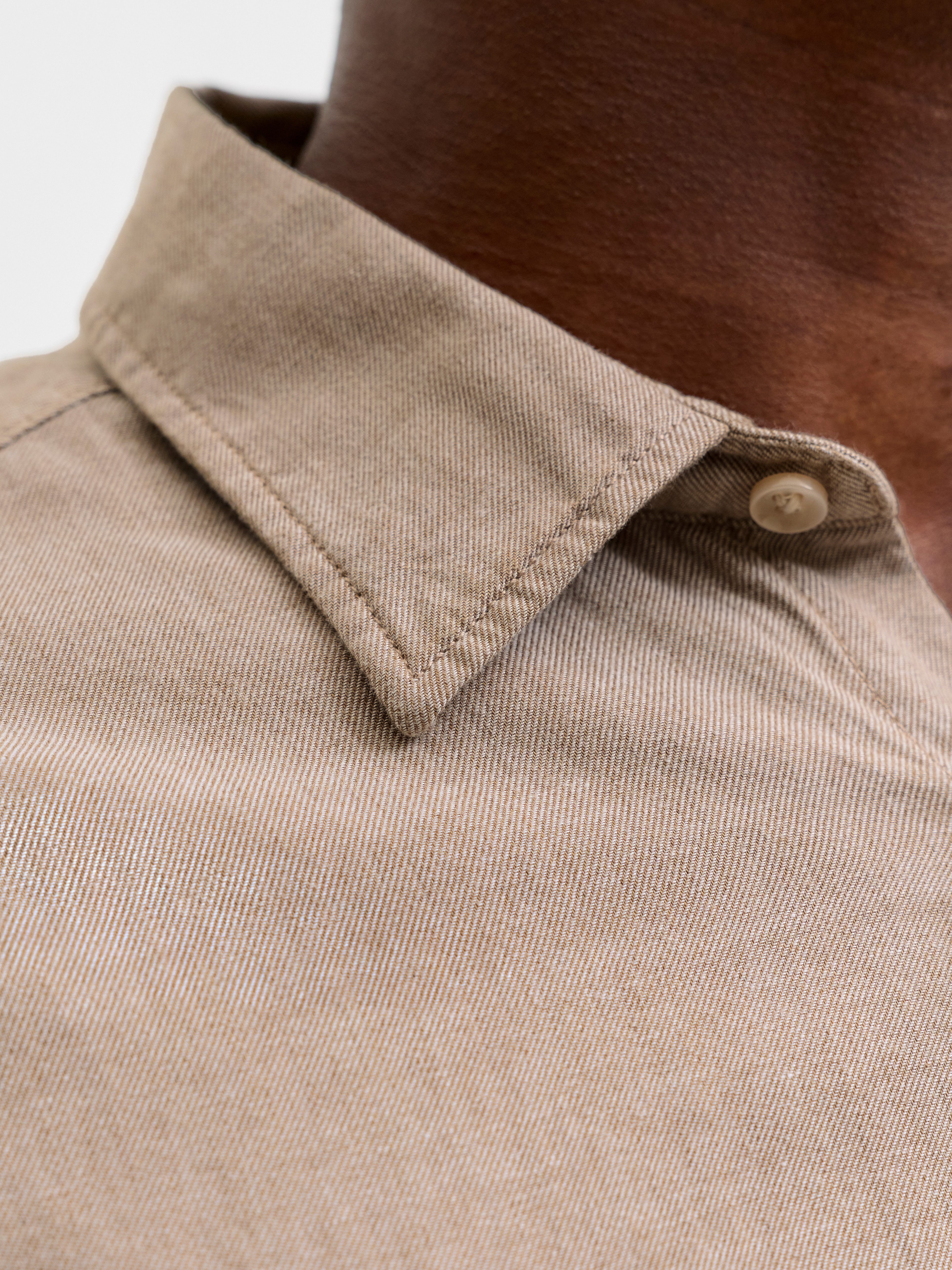 Jack & Jones Langarmhemd JJEFIELD MELANGE SHIRT LS SN Baumwolle, normal geschnitten – Bild 3 von 5