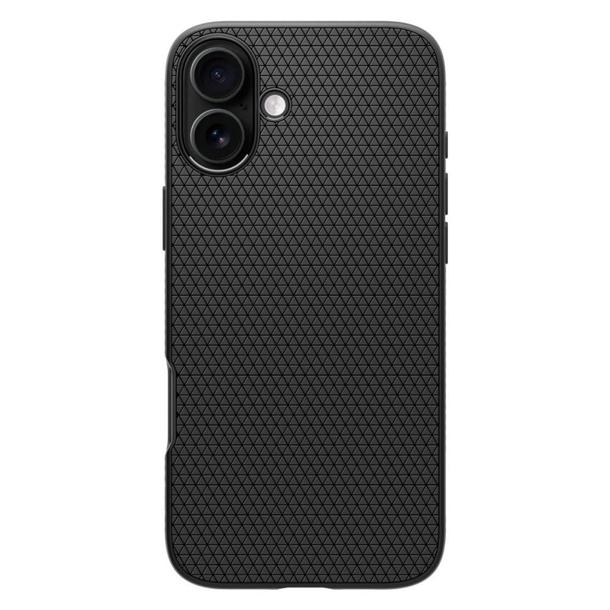 Spigen Handyhülle Liquid Air Case Schwarz Kompatibel mit iPhone 16 6,1, Mattes Design mit griffiger Struktur für sicheren Halt